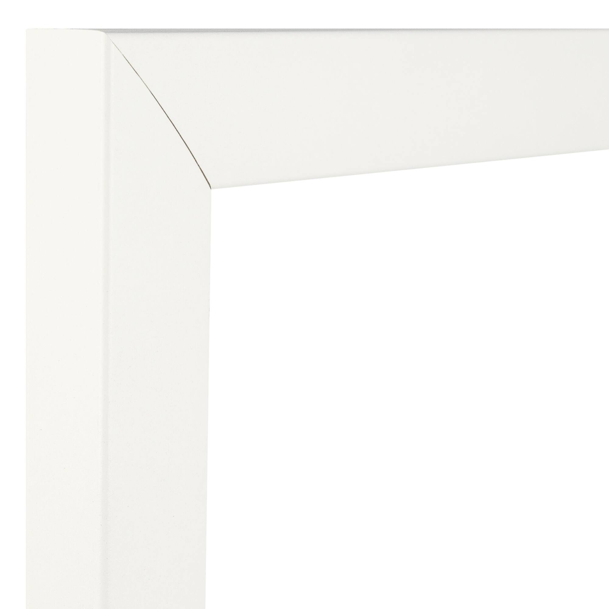 Craig Frames Contemporary White Satin Picture Frame with Mat